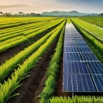 Home 16 푸드테크의 글로벌 협업 사례 - **Prompt 1: "Sustainable Smart Farming in Vietnam"**
A wide-angle, vibrant aerial shot of a spra...