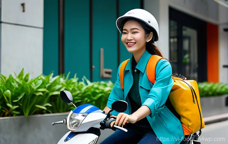 푸드테크와 온라인 식료품 쇼핑의 변화 - **Prompt 1: Urban Convenience - A Day with Online Food Delivery in Vietnam**
"A vibrant, bustlin...