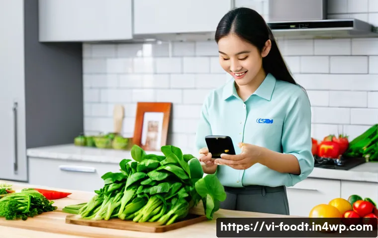 푸드테크와 개인의 건강 관리 - **Prompt:** A vibrant and modern Vietnamese kitchen where a smiling Vietnamese mother and her teenag...