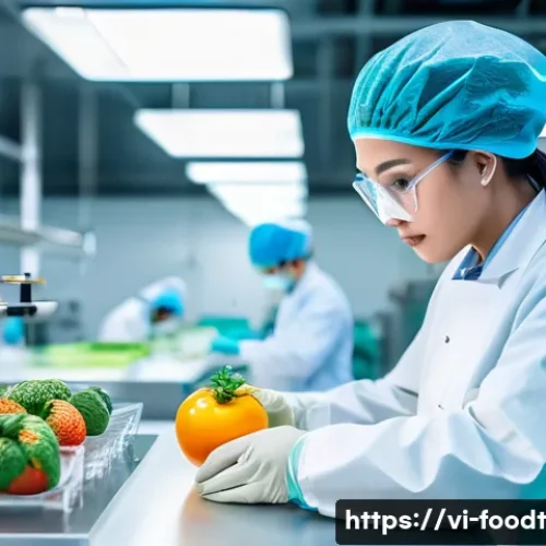 Home 32 푸드테크의 표준화 및 인증 이슈 - A modern Vietnamese foodtech startup laboratory with diverse plant-based and animal-based food produ...