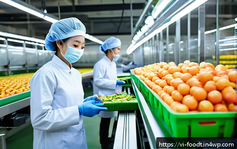 푸드테크 산업의 투자 기회 분석 - A modern Vietnamese food production factory interior showcasing advanced automation and artificial i...