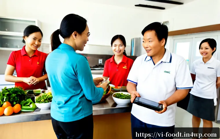 Home 17 푸드테크와 소비자 교육 프로그램 - Photorealistic Vietnamese food-tech consumer education workshop in a bright modern community kitchen...